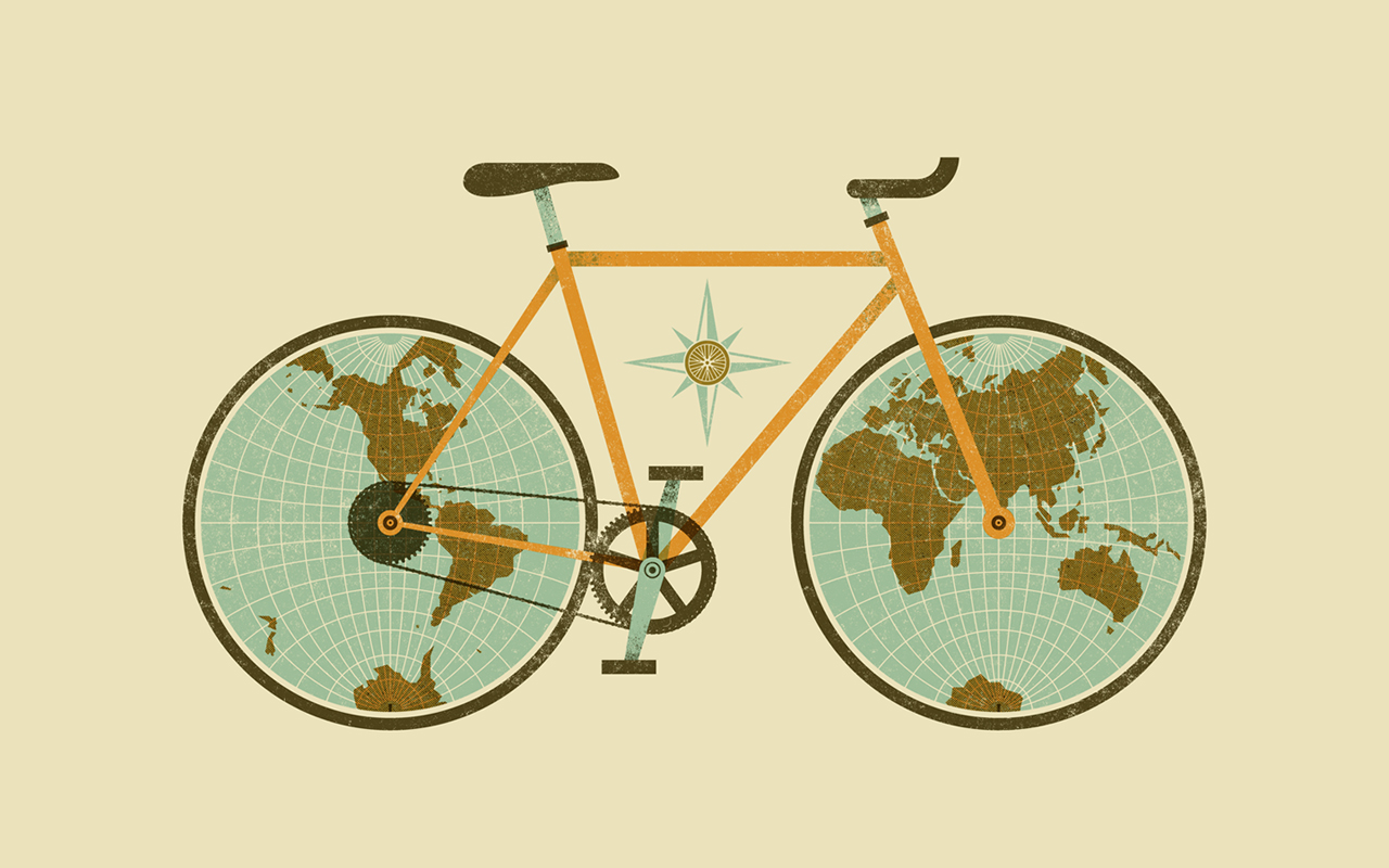 quirky wallpaper,bicycle,product,bicycle wheel,font,illustration