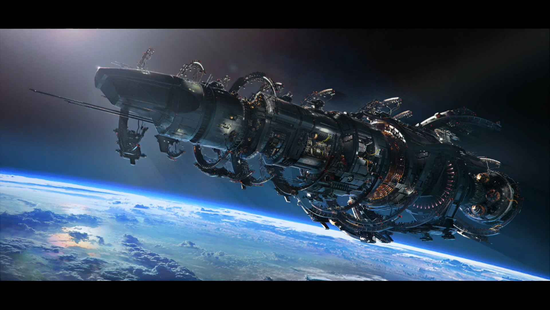 fond d'écran de science fiction,cosmos,vaisseau spatial,espace,oeuvre de cg,atmosphère