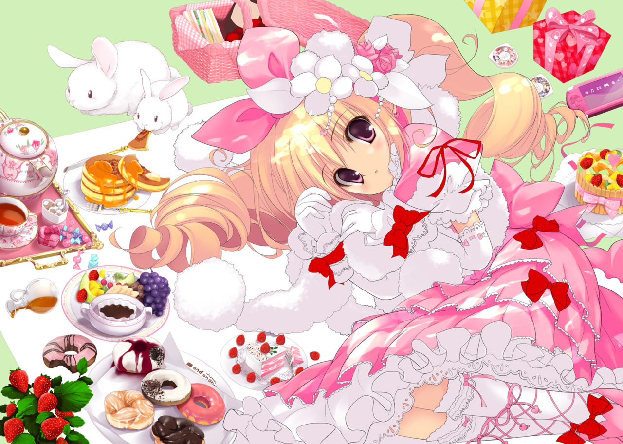 kawaii anime wallpaper,cartoon,pink,illustration,clip art,anime