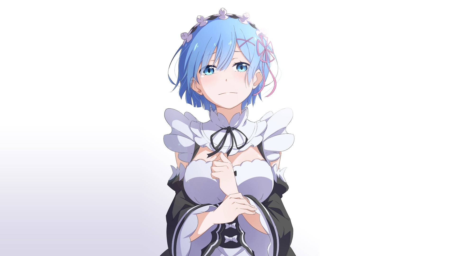 rem wallpaper,cartoon,anime,animation,cg artwork,hime cut