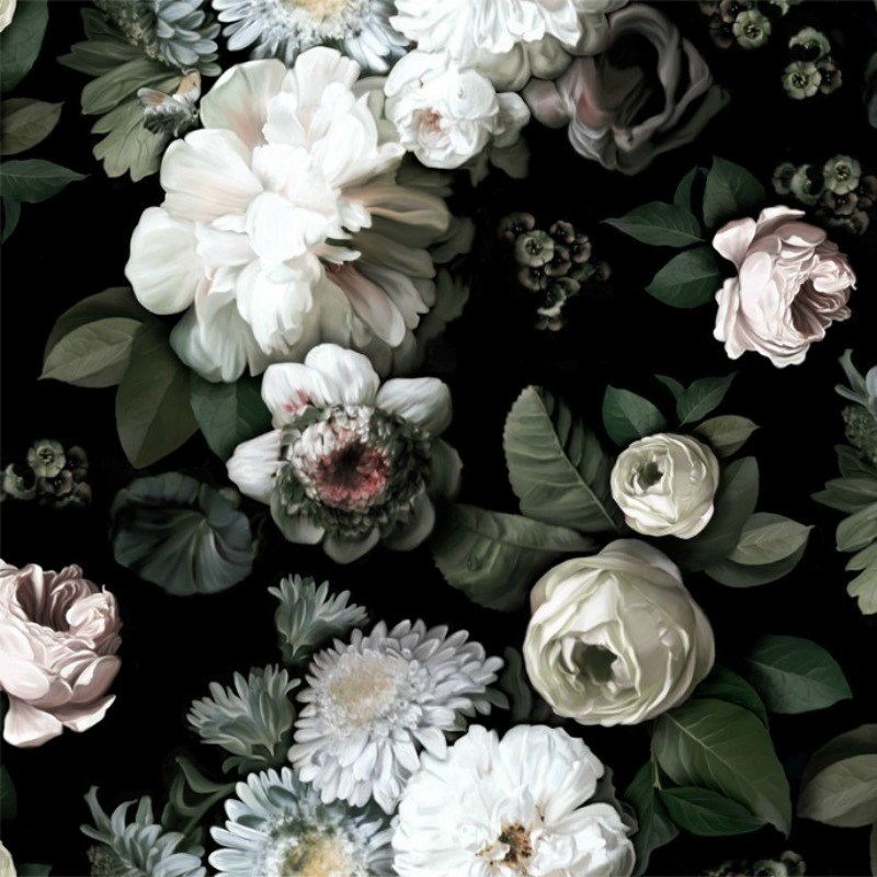 어두운 꽃 무늬 벽지,꽃,식물,장미,꽃잎,꽃 피는 식물