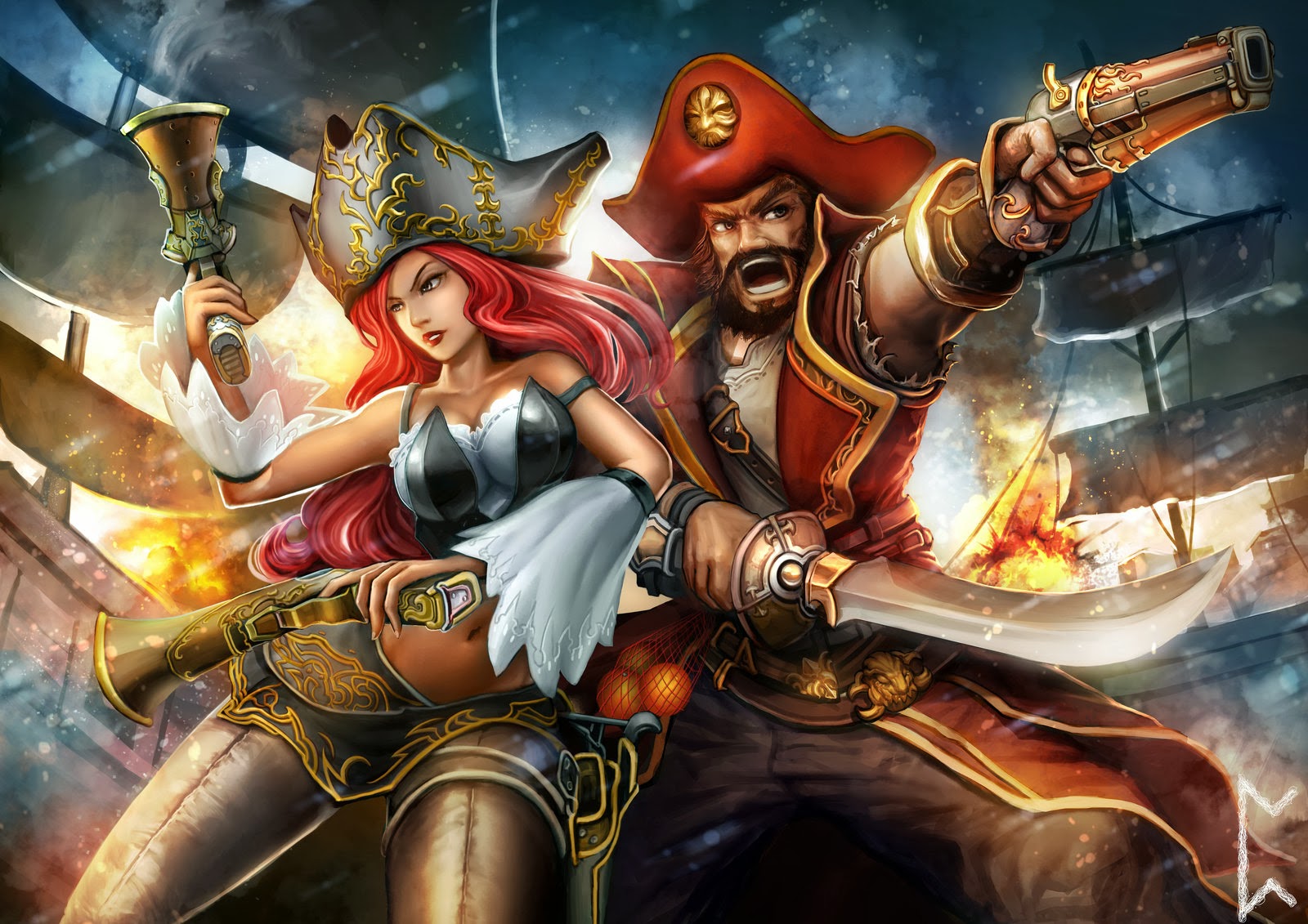 miss fortune wallpaper,action adventure game,pc game,strategy video game,cg artwork,adventure game