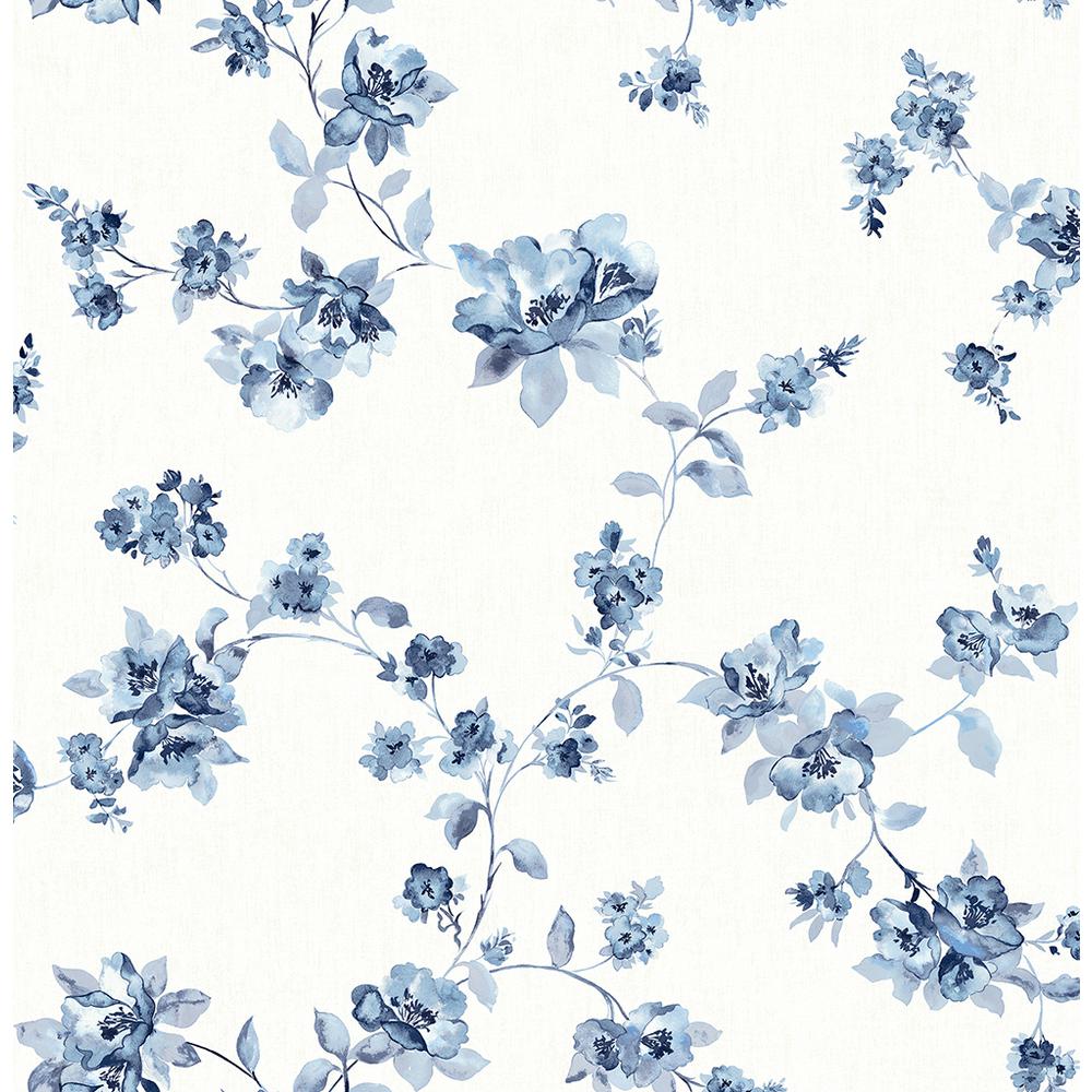 papel tapiz floral azul,modelo,diseño,planta,flor,flor silvestre