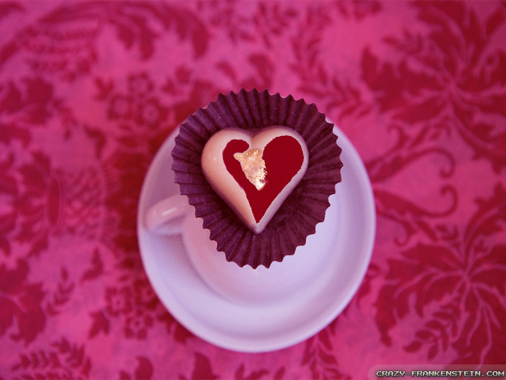 nice love wallpaper,baking cup,sweetness,heart,honmei choco,pink