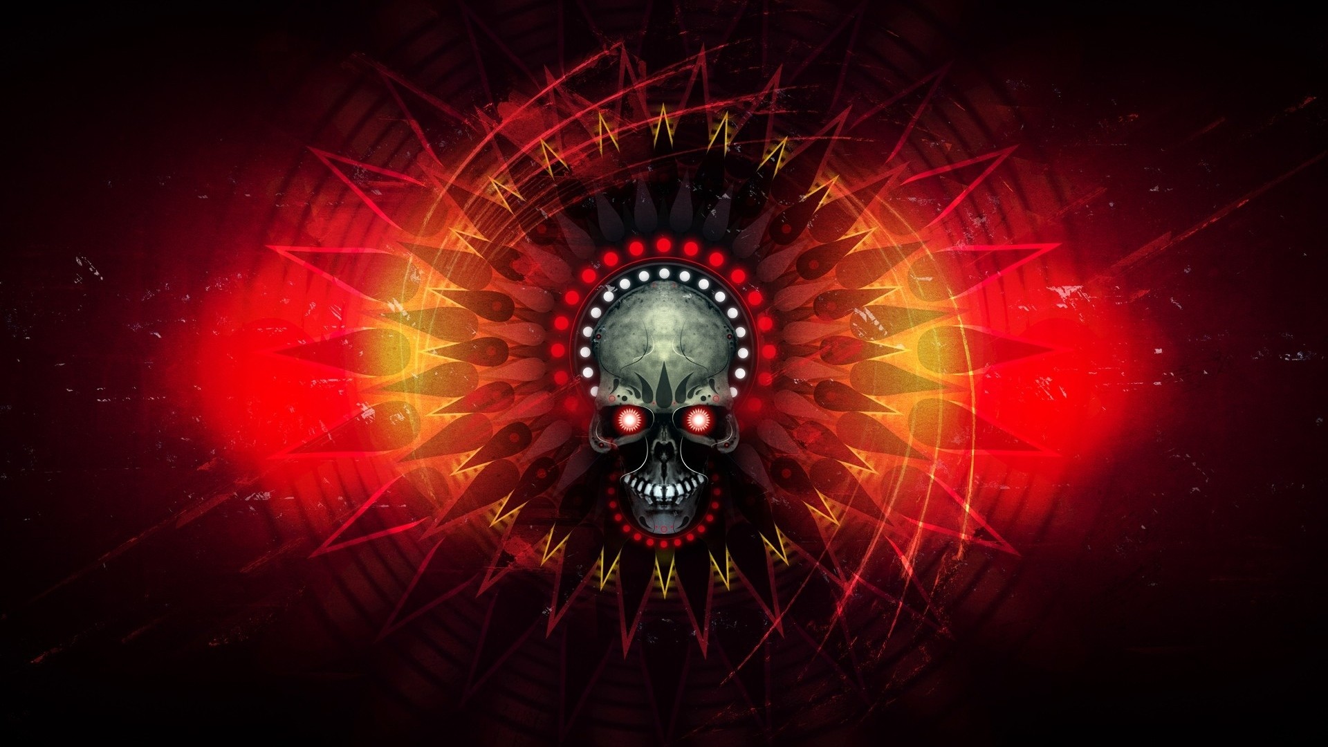 fire skull wallpaper,fractal art,red,art,darkness,graphic design