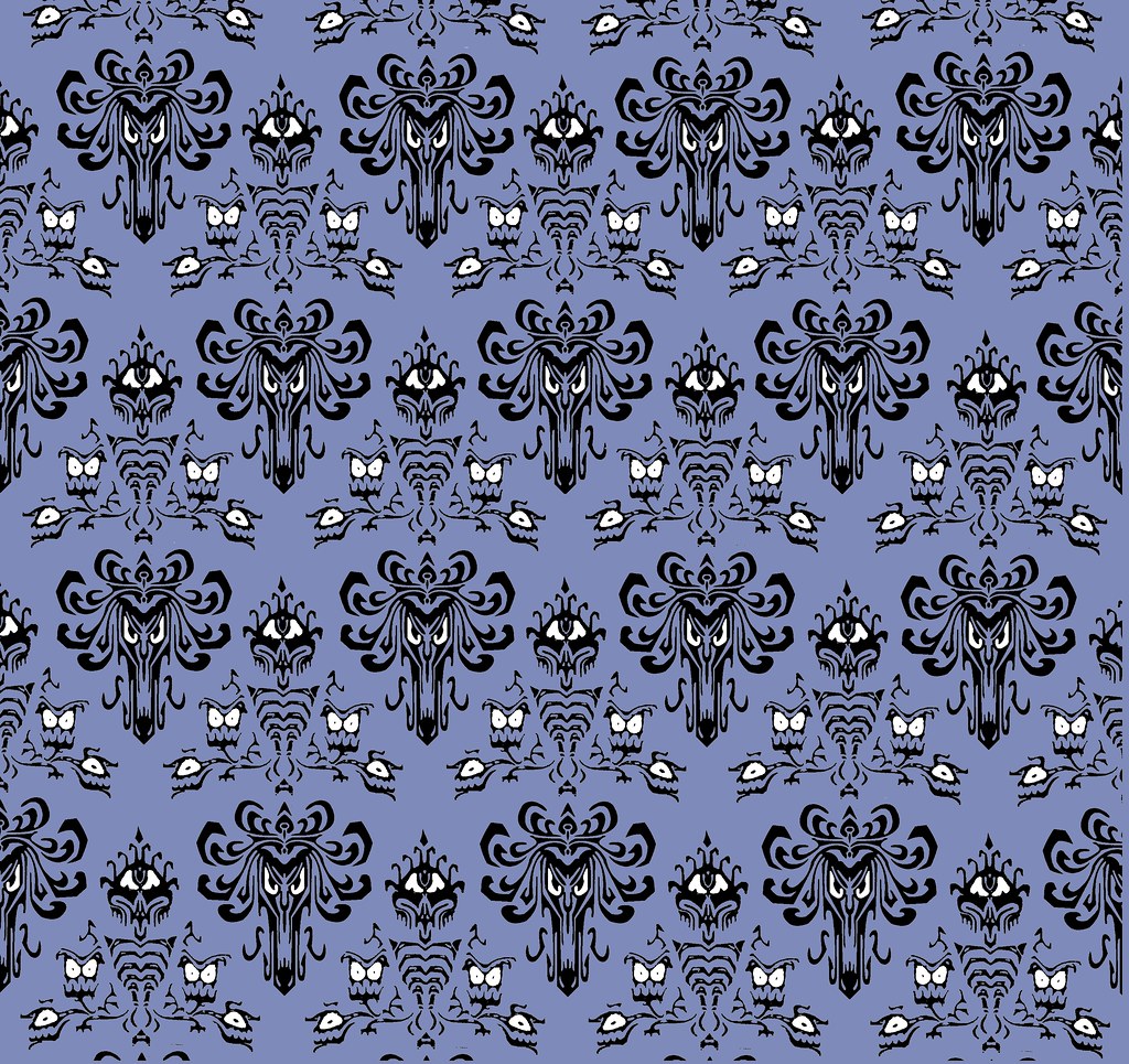 haunted mansion wallpaper,pattern,textile,design,visual arts,ornament