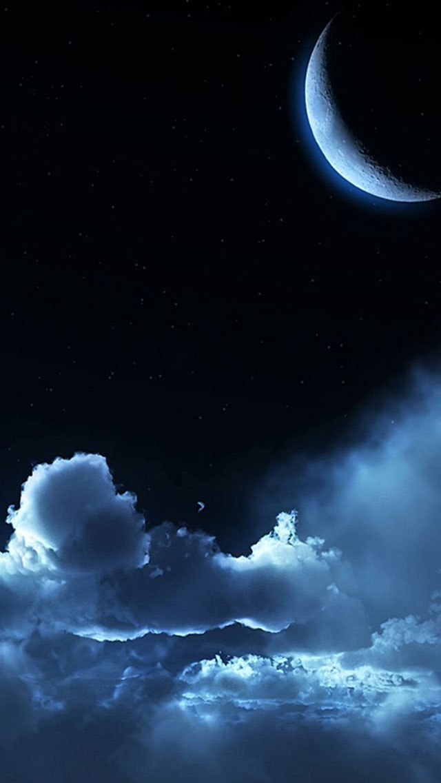 fond d'écran lune iphone,ciel,lune,atmosphère,la nature,clair de lune