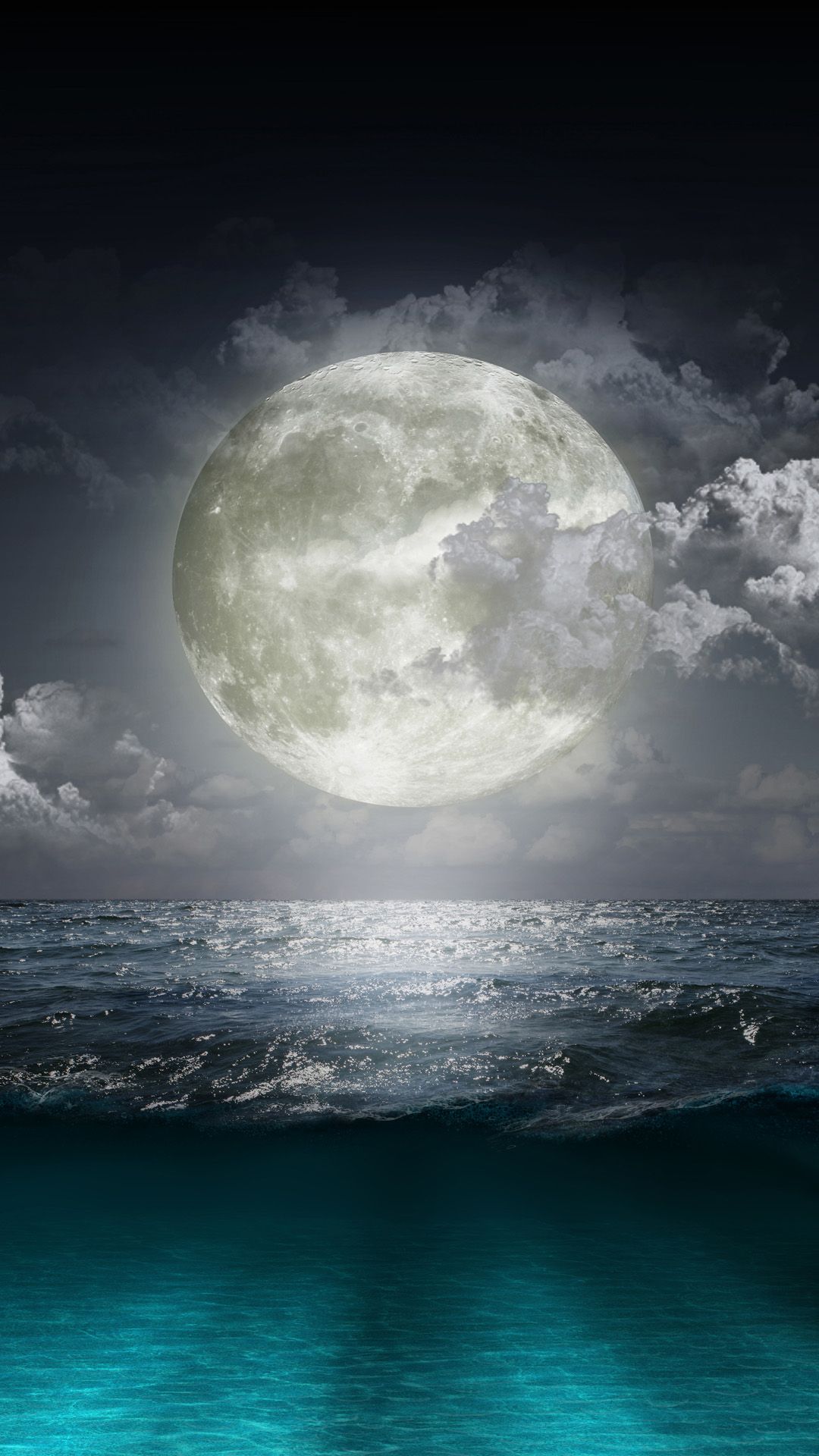 fond d'écran lune iphone,ciel,la nature,clair de lune,lune,nuage