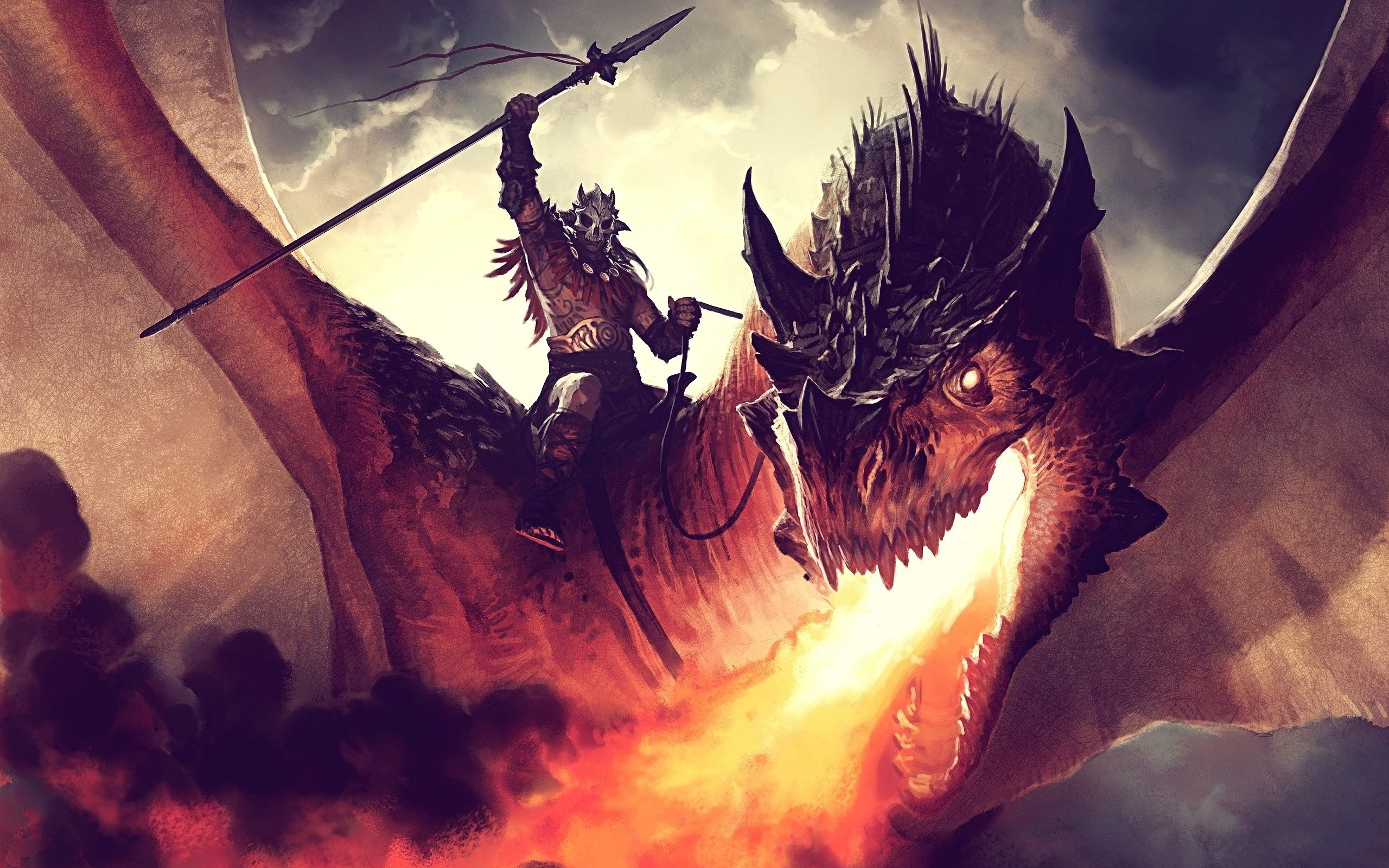 magic wallpaper hd,dragon,cg artwork,demon,fictional character,mythical creature