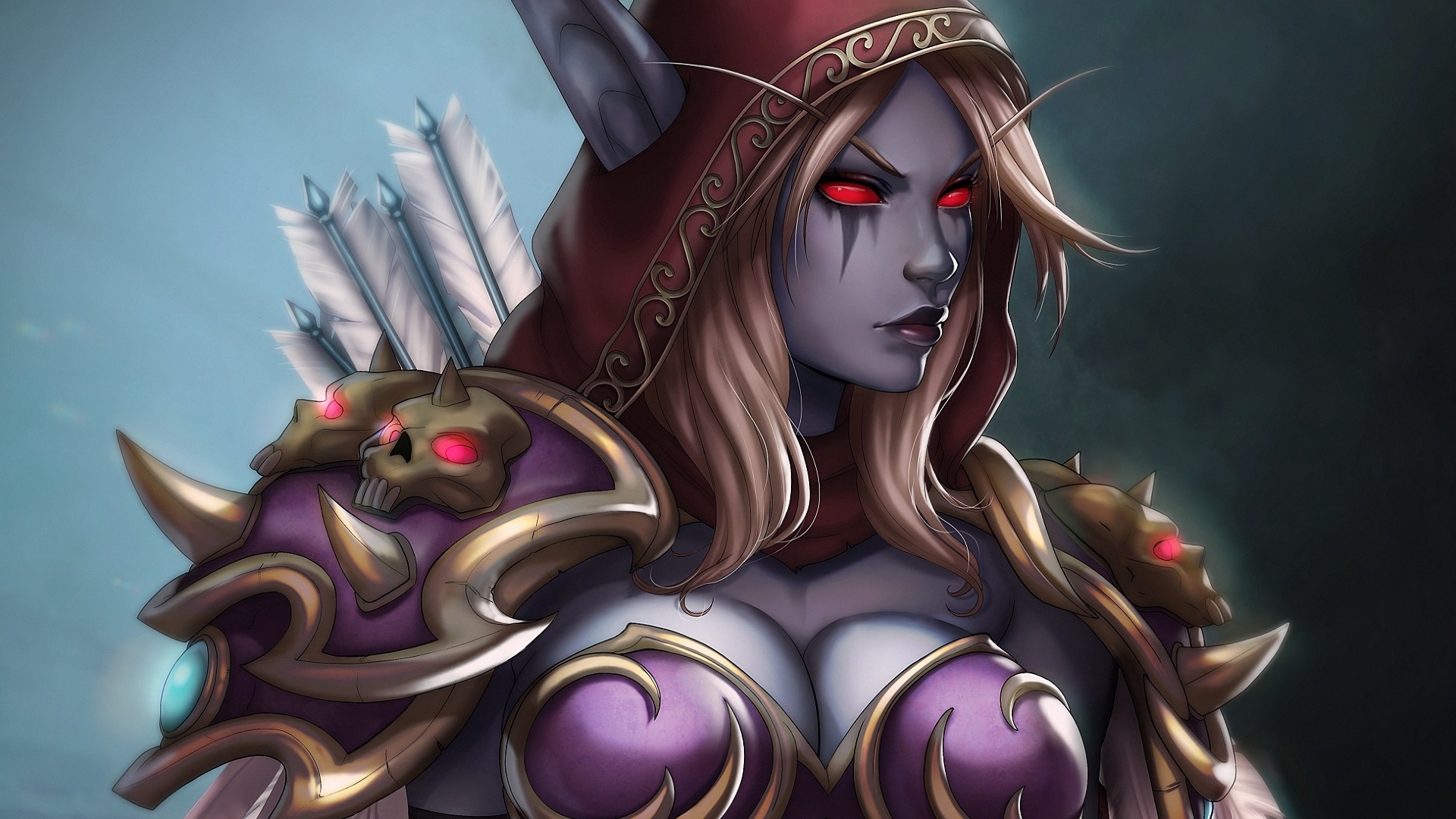 sylvanas wallpaper,cg artwork,fictional character,illustration,games,massively multiplayer online role playing game