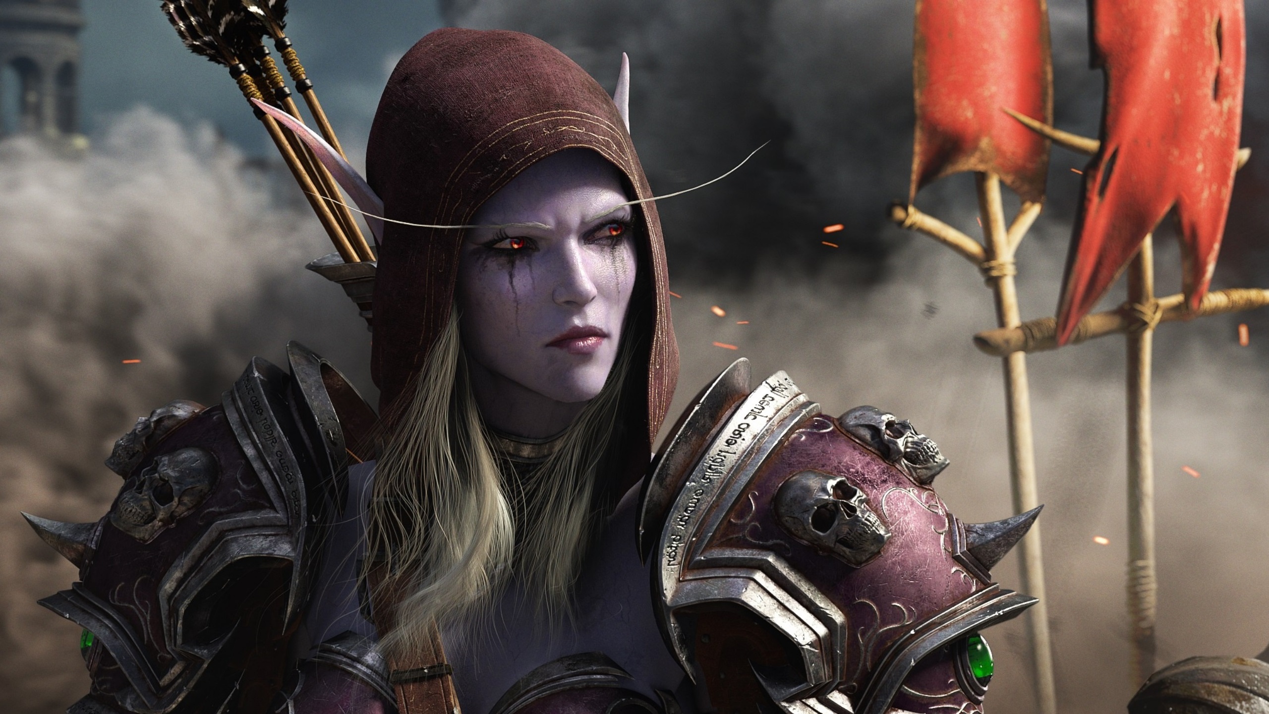 sylvanas wallpaper,action adventure game,cg artwork,strategy video game,fictional character,pc game