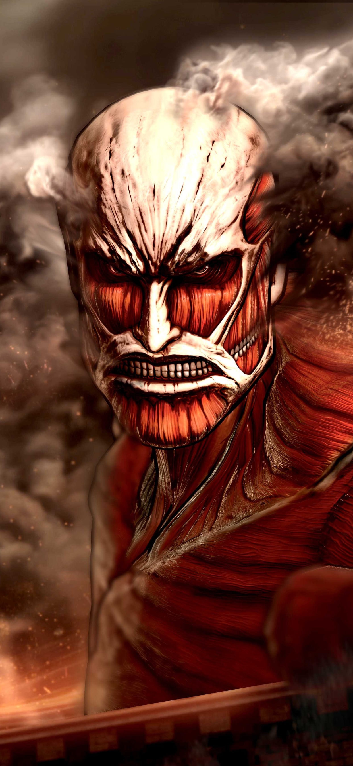 attack on titan iphone wallpaper,fictional character,demon,illustration,cg artwork,supernatural creature