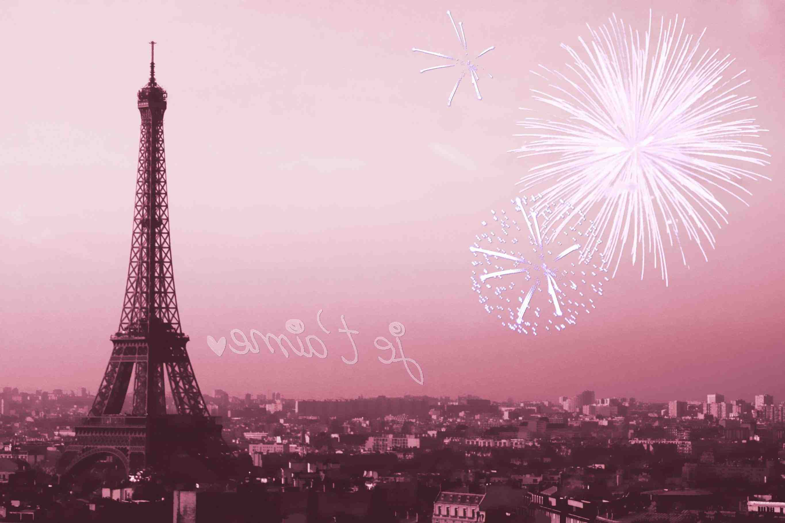 wallpaper paris pink,landmark,fireworks,metropolitan area,tower,pink