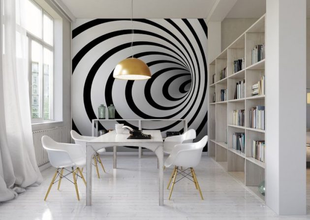 3d wallpaper design,white,interior design,room,wall,property