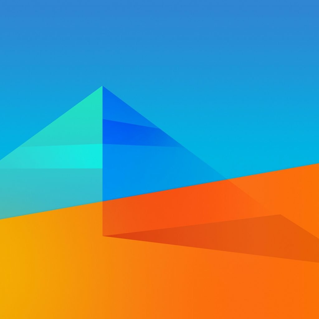 papel pintado miui,azul,naranja,tiempo de día,cielo,línea