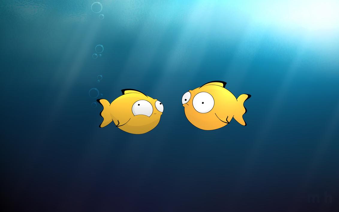 wallpaper kartun lucu,yellow,fish,fish,sky,animation