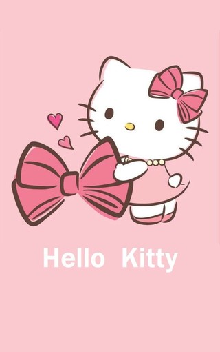 gambar wallpaper hello kitty,cartoon,pink,text,clip art,heart