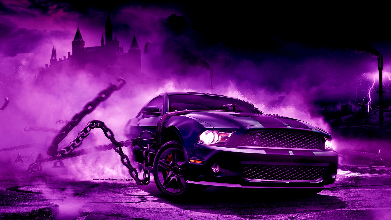 3d fondos de pantalla hd para móvil descarga gratuita,vehículo,coche,púrpura,shelby mustang,coche de rendimiento