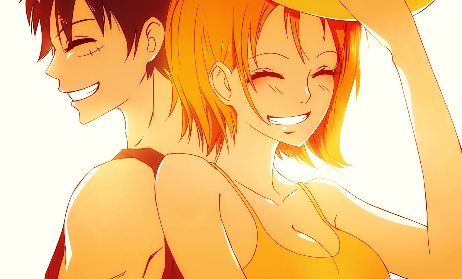 nami wallpaper,cartoon,facial expression,anime,yellow,nose