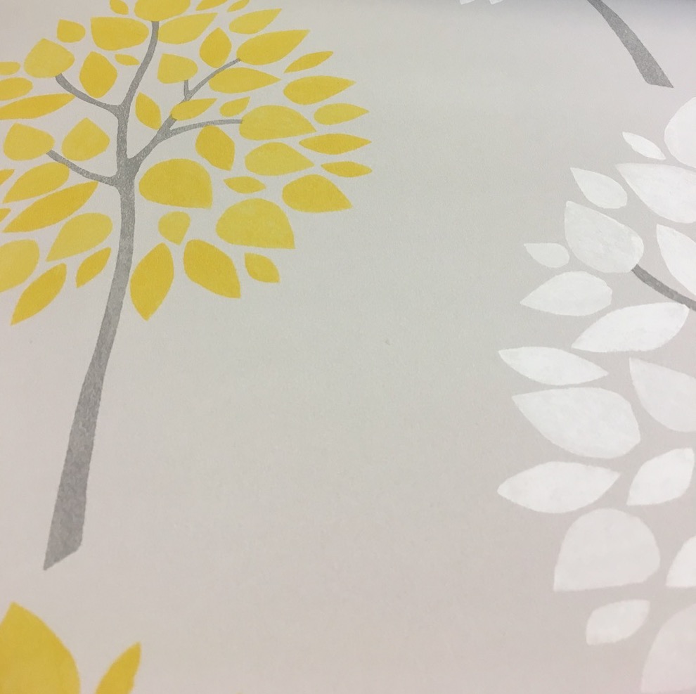 papier peint gris et moutarde,jaune,feuille,plante,fleur,arbre