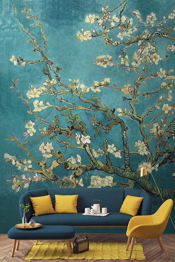 statement wallpaper,blue,turquoise,wallpaper,blossom,aqua