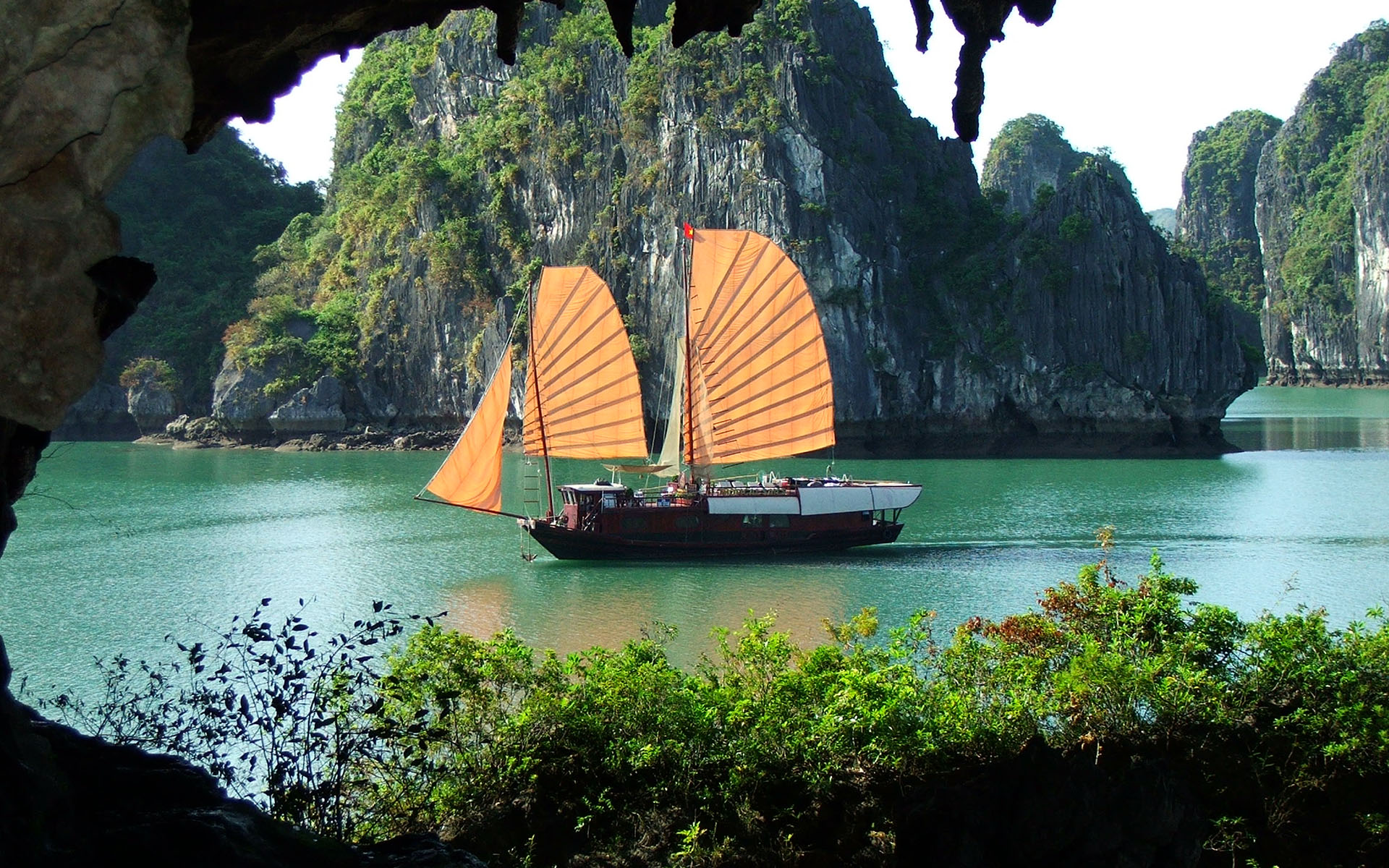 fond d'écran vietnam,transport par eau,bateau,véhicule,voile,voile