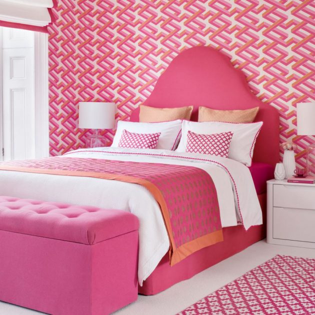 Pink Wallpaper Designs For Bedroom WallpaperUse