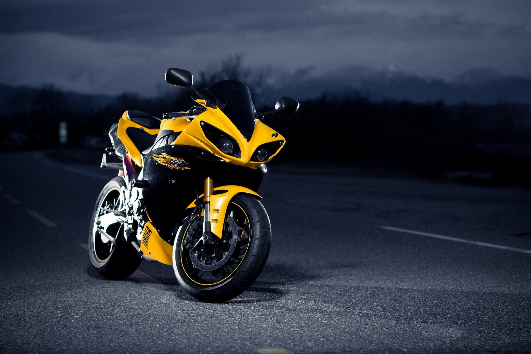 sports bike wallpaper,land vehicle,motorcycle,vehicle,yellow,headlamp