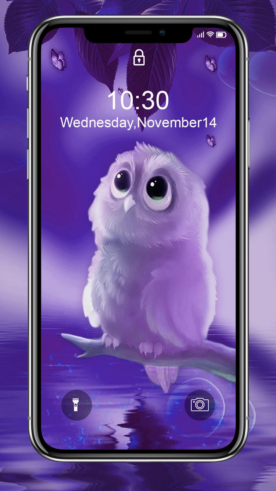 Apus壁紙 携帯ケース フクロウ シロフクロウ 紫の バイオレット Wallpaperuse