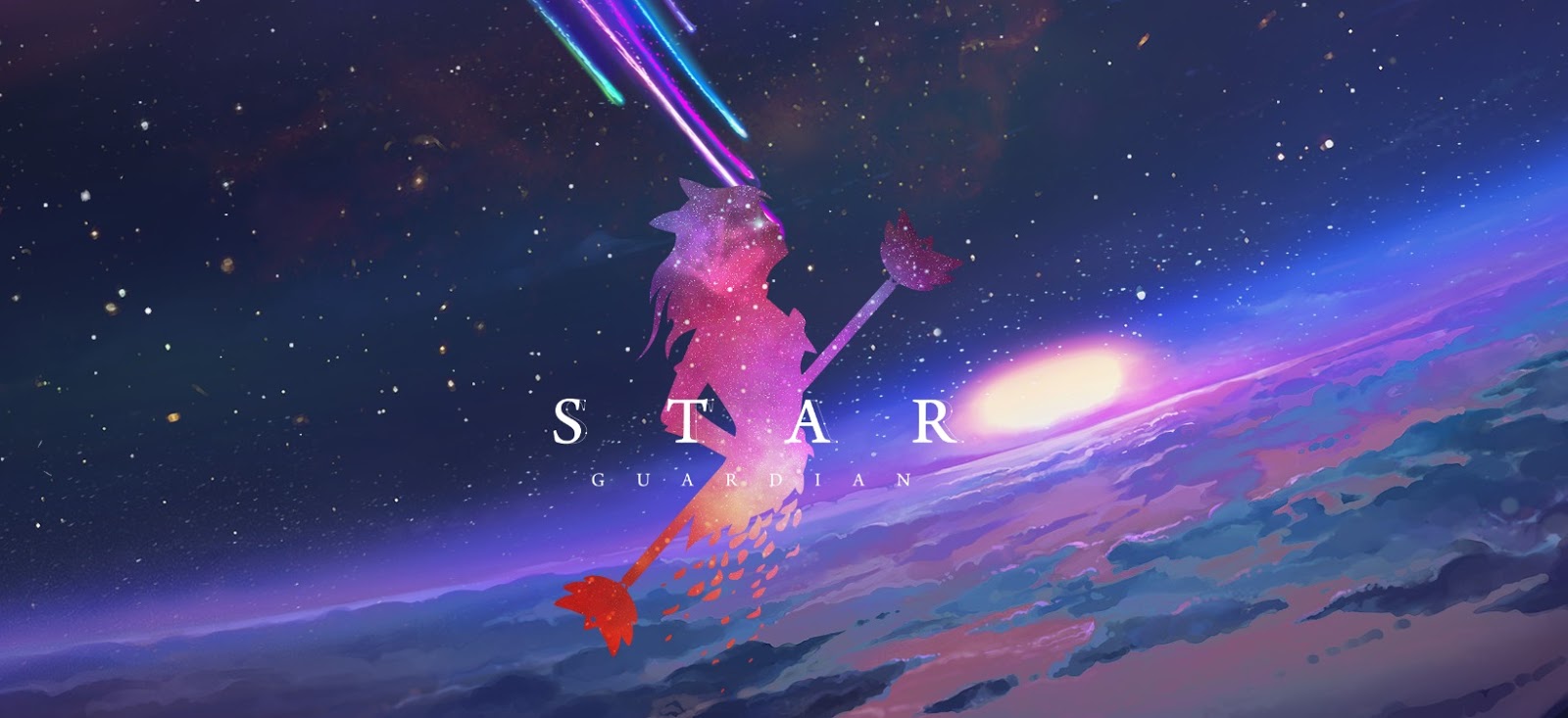 star guardian wallpaper,sky,atmosphere,space,outer space,screenshot