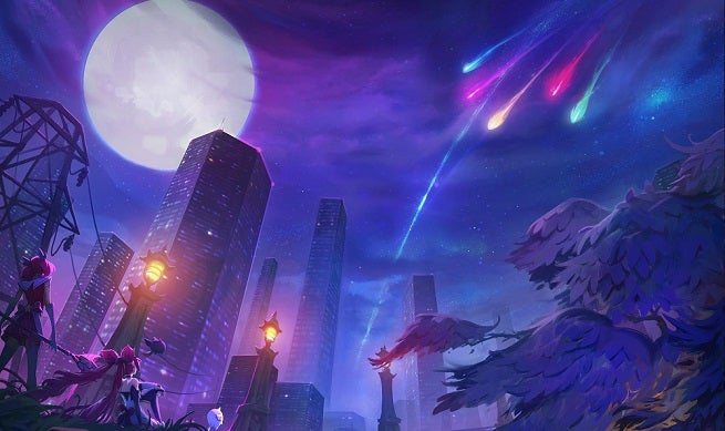 star guardian wallpaper,light,sky,violet,purple,screenshot