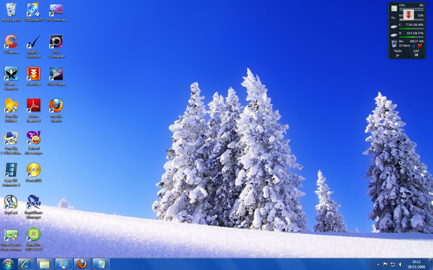 temi sfondi download gratuito,cielo,inverno,immagine dello schermo,albero,software di grafica