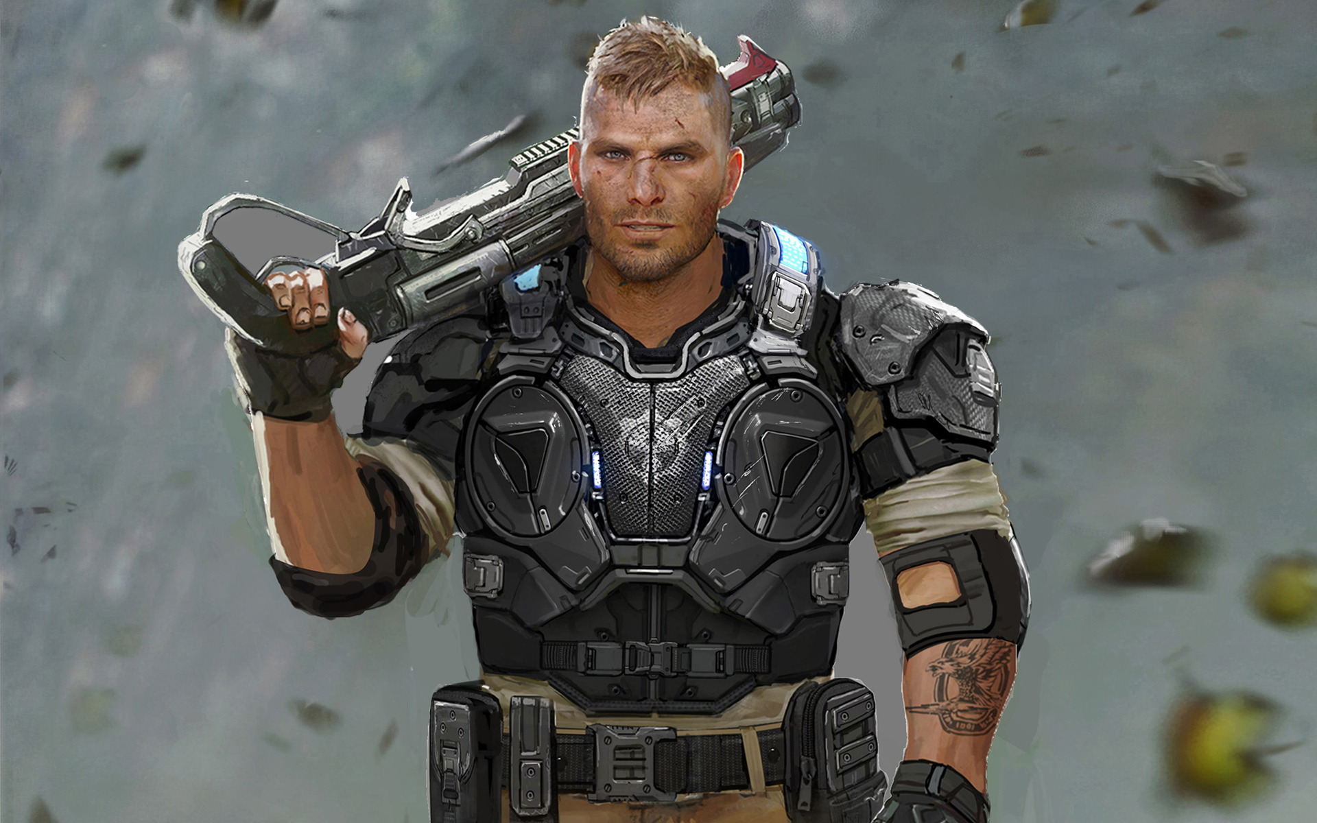fondo de pantalla de gears of war 4,personaje de ficción,superhéroe,captura de pantalla,figura de acción,película de acción