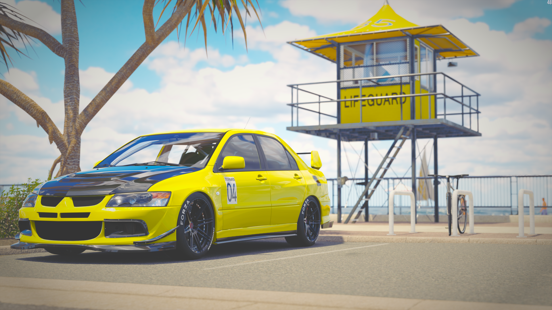 forza horizon 3 fond d'écran,véhicule terrestre,véhicule,voiture,jaune,mitsubishi