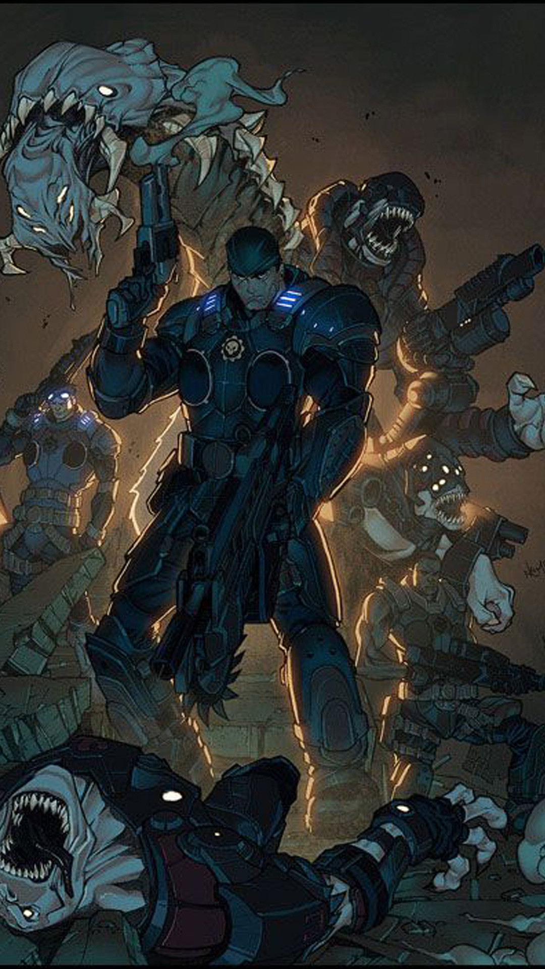 sfondo di gears of war 4,gioco di avventura e azione,personaggio fittizio,cg artwork,illustrazione,supereroe