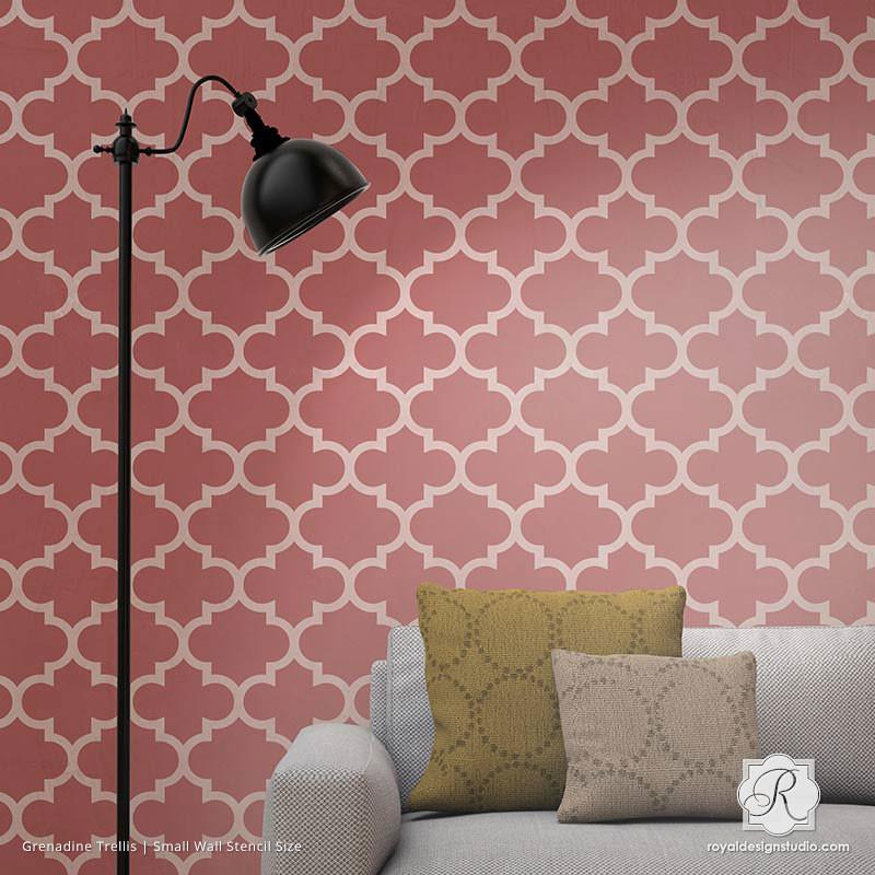wallpaper stencils,wallpaper,wall,pink,room,design (959194) WallpaperUse