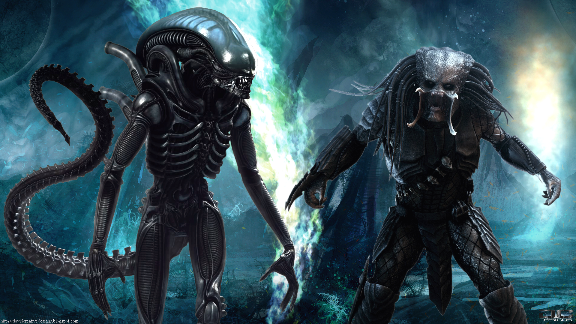 alien vs predator wallpaper,action adventure game,demon,cg artwork,fictional character,games