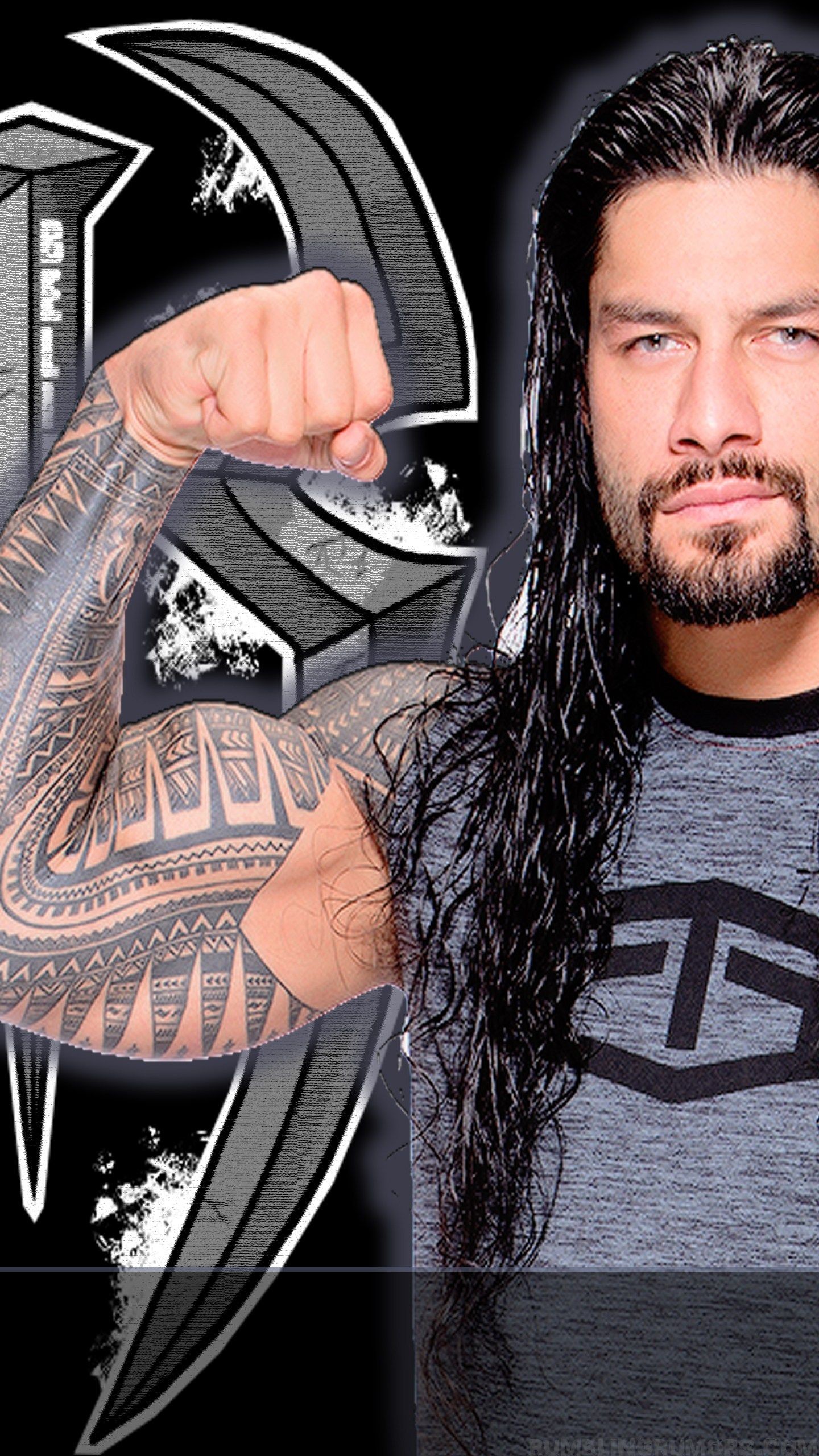 roman reigns hd wallpaper galaxy,facial hair,hair,beard,chin,arm