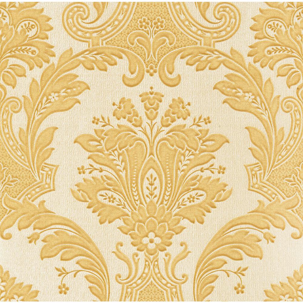 gold damast tapete,muster,hintergrund,gelb,bildende kunst,blumendesign