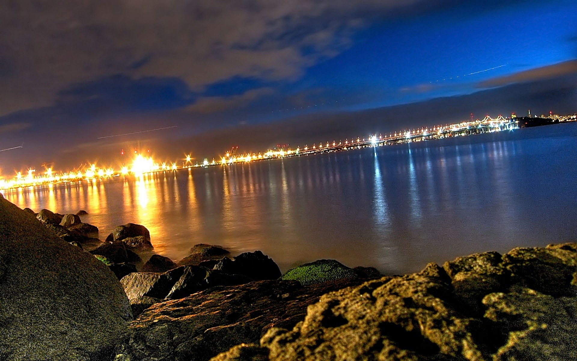 bellissimi sfondi,cielo,notte,acqua,natura,leggero