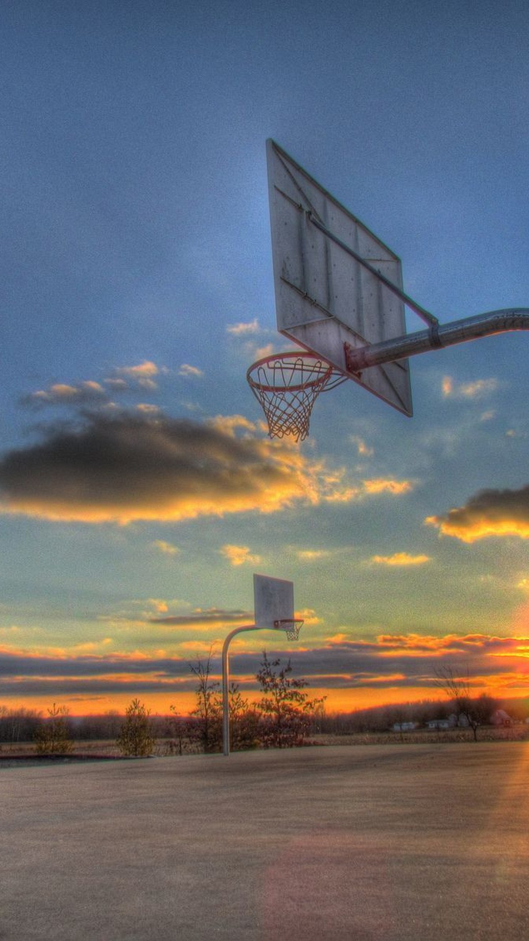 basket sfondi iphone,pallacanestro,cielo,campo da basket,nube,canestro