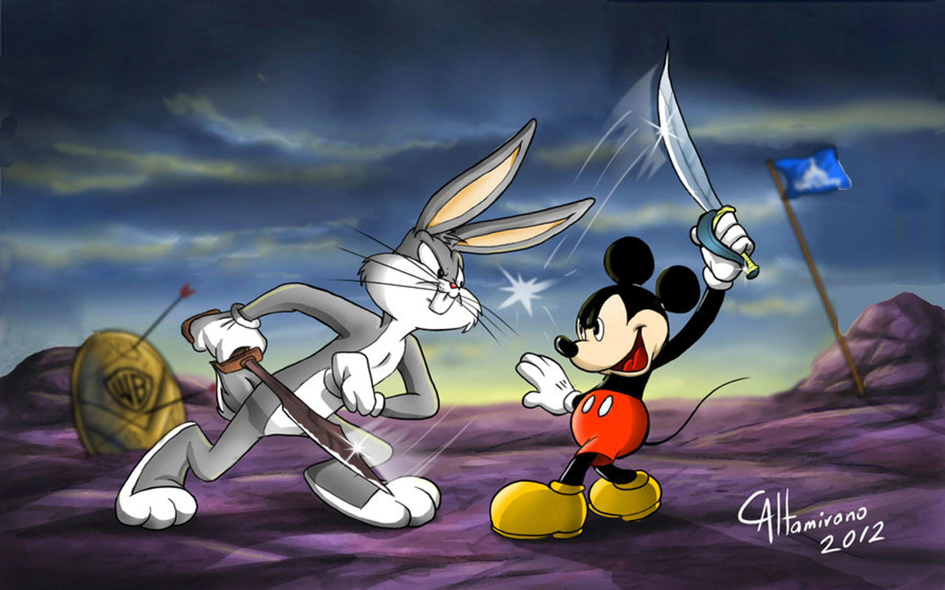 bugs bunny wallpaper,animierter cartoon,karikatur,erfundener charakter,animation,anime
