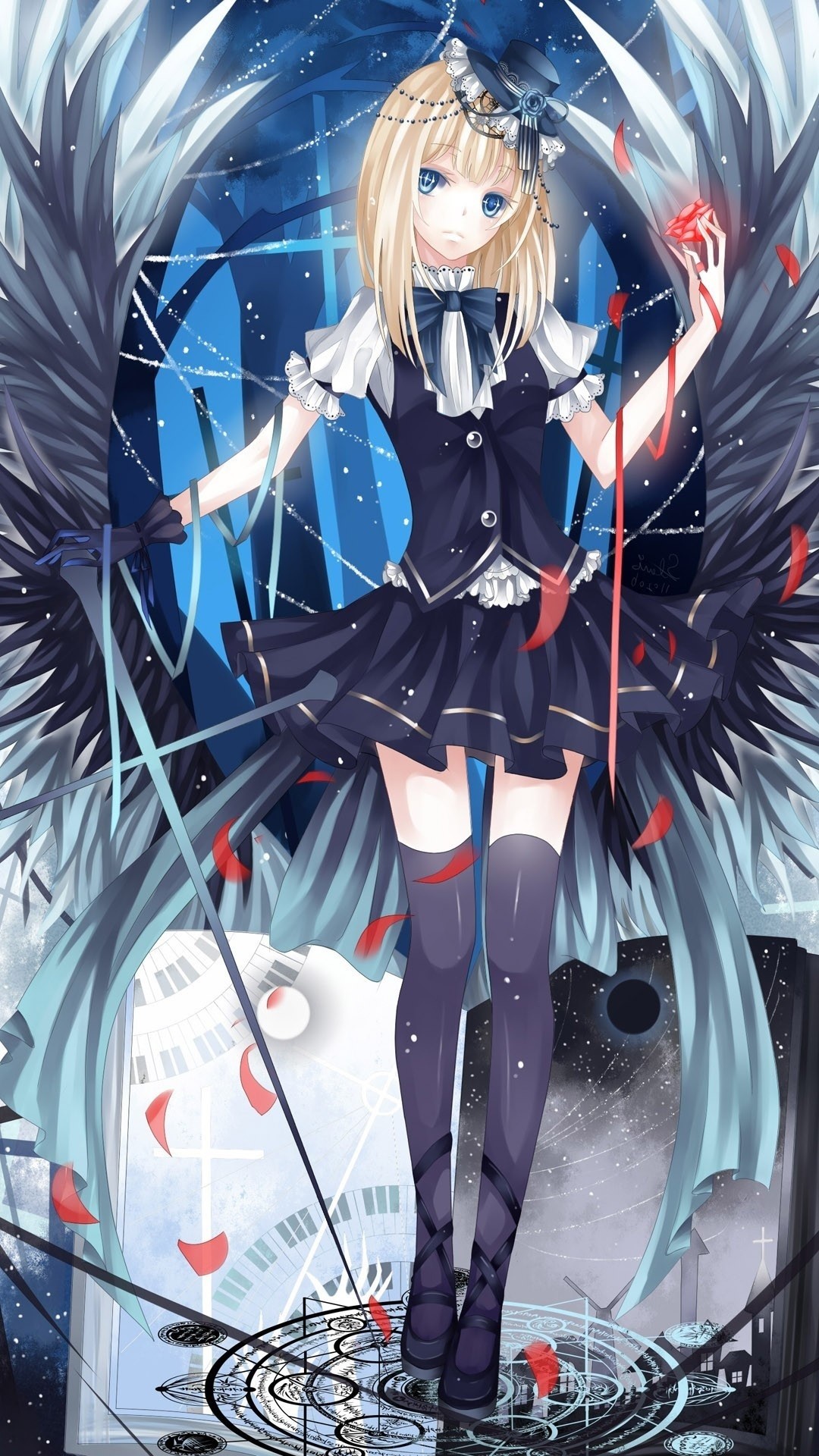 Goth Angel Anime Mobile Wallpaper Anime Angel Wallpaper - Gambar Anime
