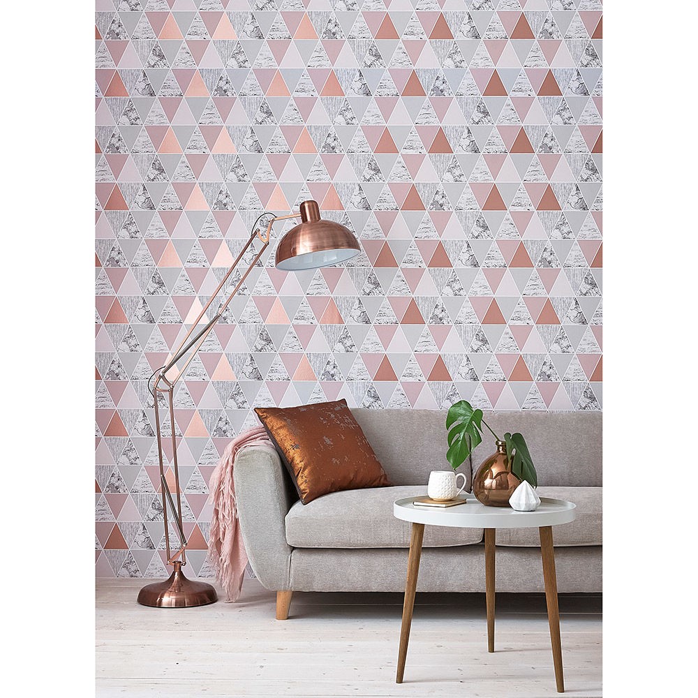 rose gold bedroom wallpaper,wallpaper,wall,pink,furniture,interior design