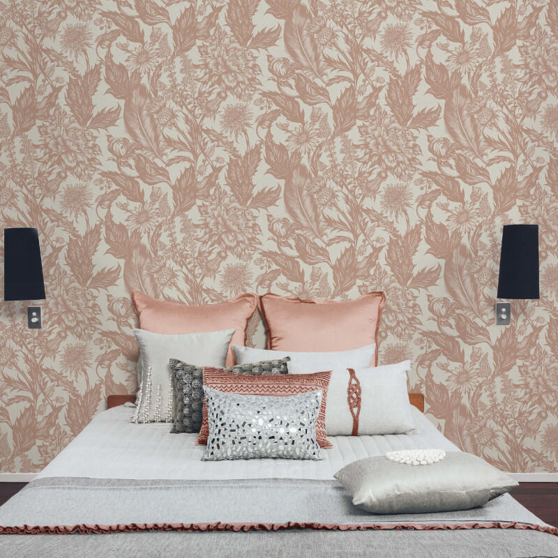 rose gold bedroom wallpaper,wall,wallpaper,room,bedroom,furniture