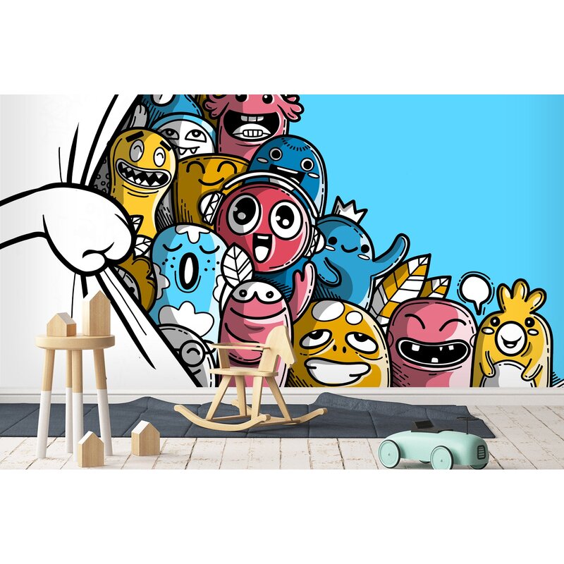 wall art wallpaper,cartoon,animated cartoon,illustration,animation,art