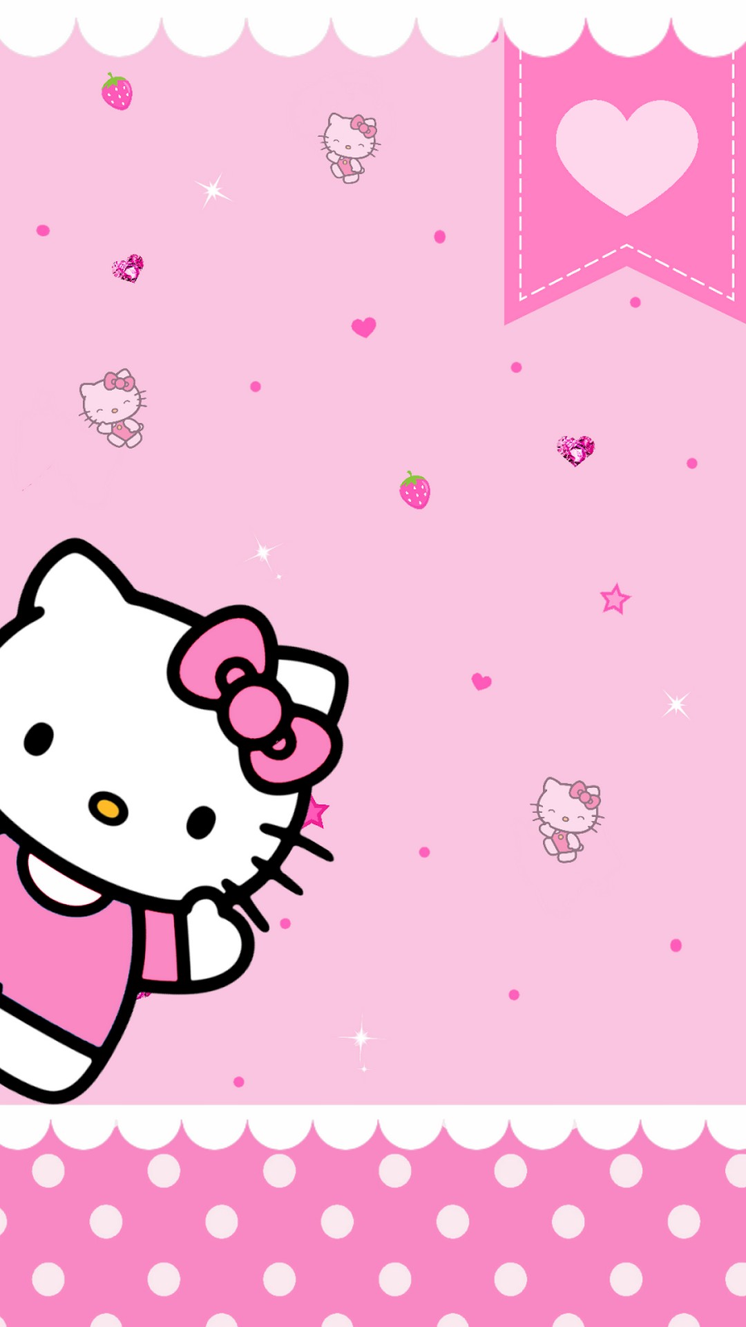 ciao gattino wallpaper gratis,rosa,cartone animato,design,modello,cuore