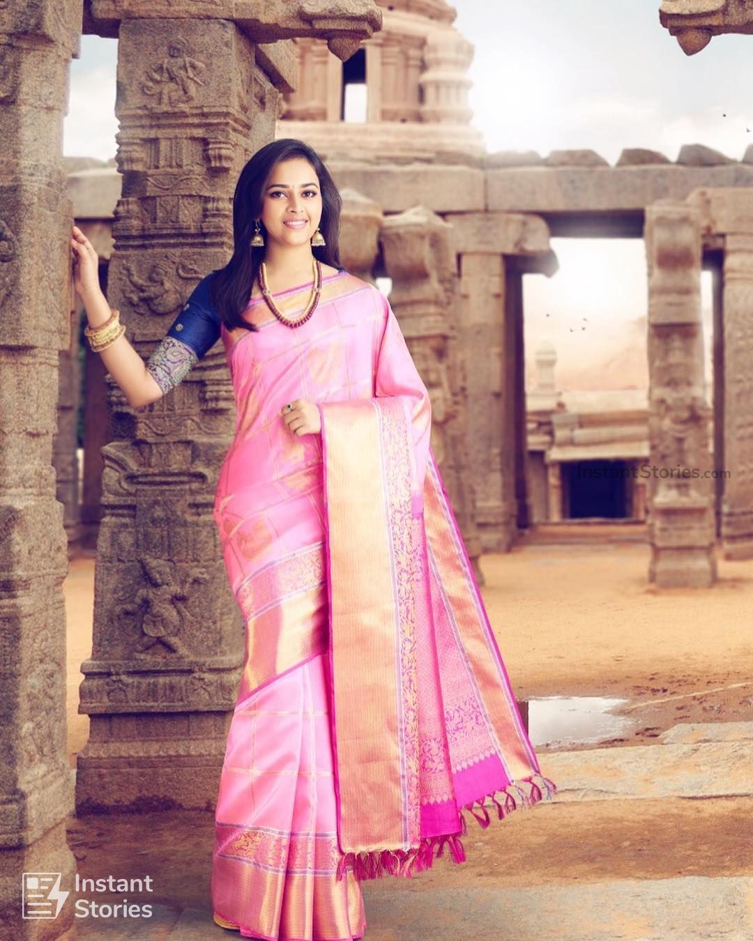 sri divya hd wallpaper,rosa,capi di abbigliamento,giallo,sari,vestito formale