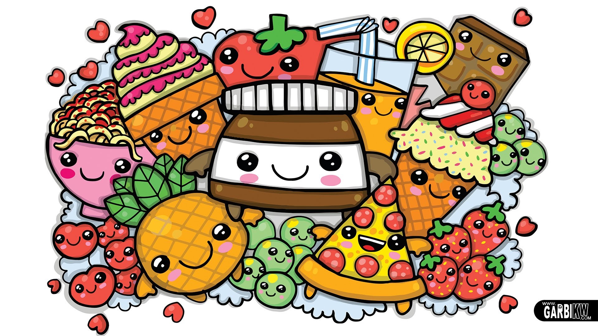 cute food wallpaper,cartoon,clip art,graphics,illustration,fictional character