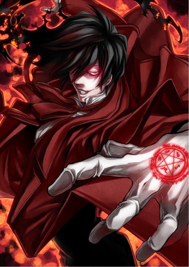 alucard wallpaper,cg artwork,cartoon,fictional character,anime,illustration